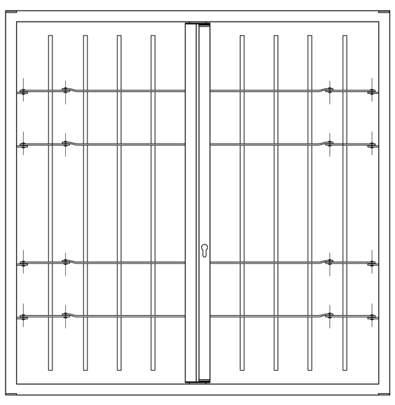 barrière de sécurité 2 portes avec la lumière conjointe leon