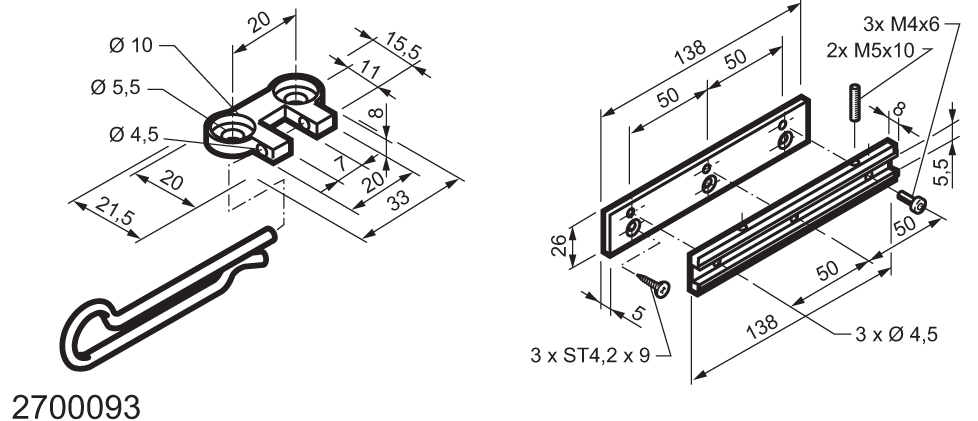 Kit universel pour applications sur fenêtres charnière WAY Mingardi