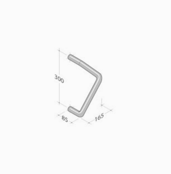 Poignée en aluminium extrudés mesures de PBA M18