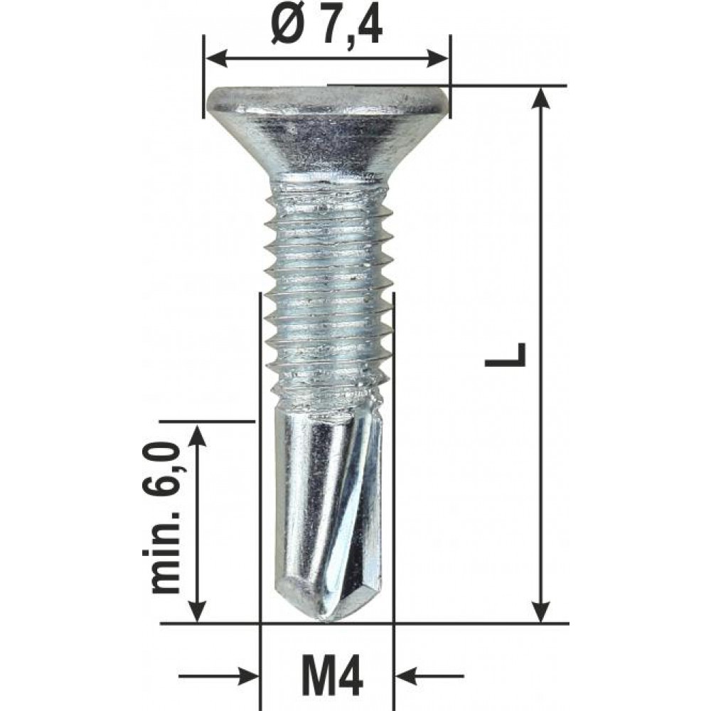 Vis Tek métriques Eco PVC différentes dimensions de 2000 pièces HEICKO