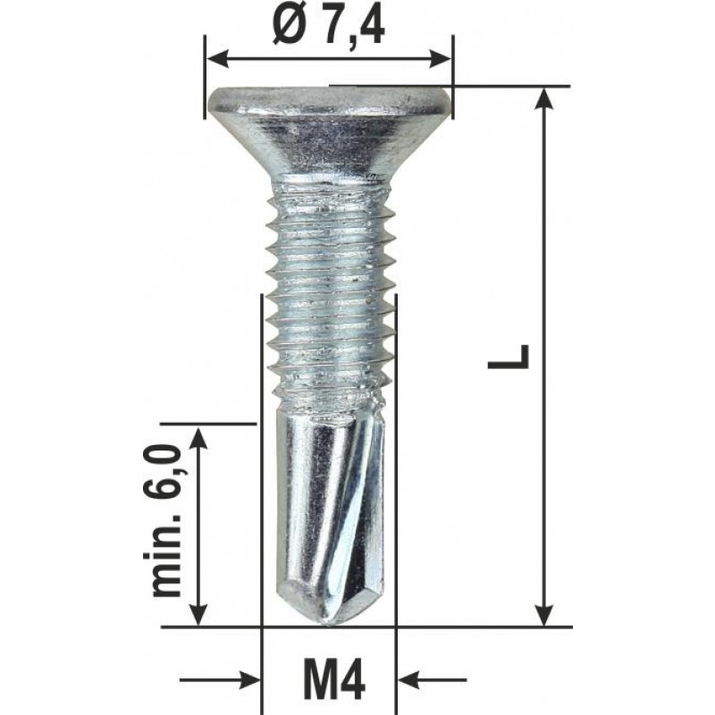 Vis Tek métriques Eco PVC différentes dimensions de 2000 pièces HEICKO