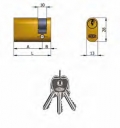 Demi-cylindre en laiton ovale Omec 5 Pins 43mm L 33/10