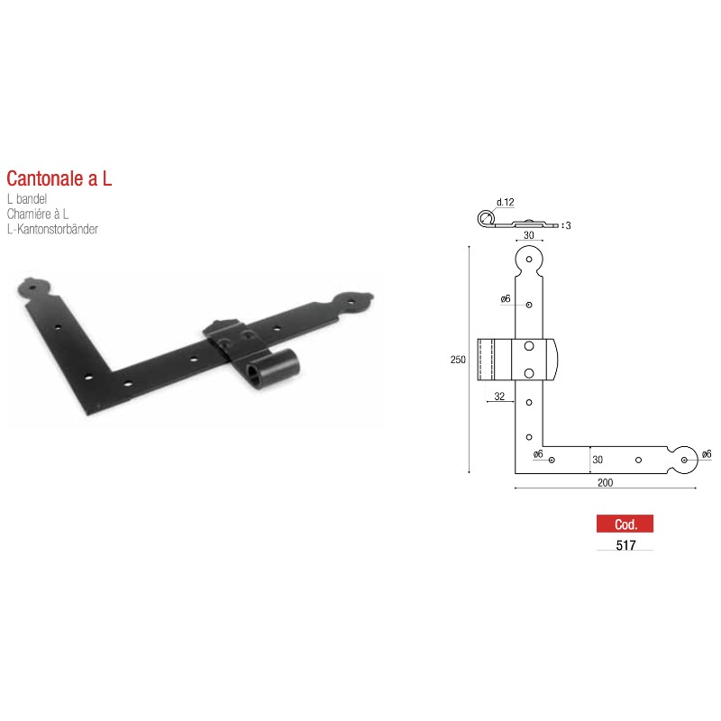 Charniére à L Adem 517 Equerre de Fixation Support Angulaire