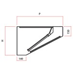 Hotte Inox Snack LED Profondeur 70 90 110 cm