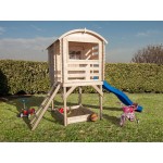 Maisonnette avec Toboggan pour Enfants Joy 163x118 cm