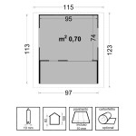 Maisonnette en Bois pour Enfants dans Jardin Anny 97x113 cm