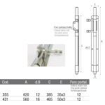 Verrous Acier Inoxydable Verticaux Sans Support