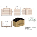 Kiosque en Bois de Sapin Brut 5 M2 Rio Losa