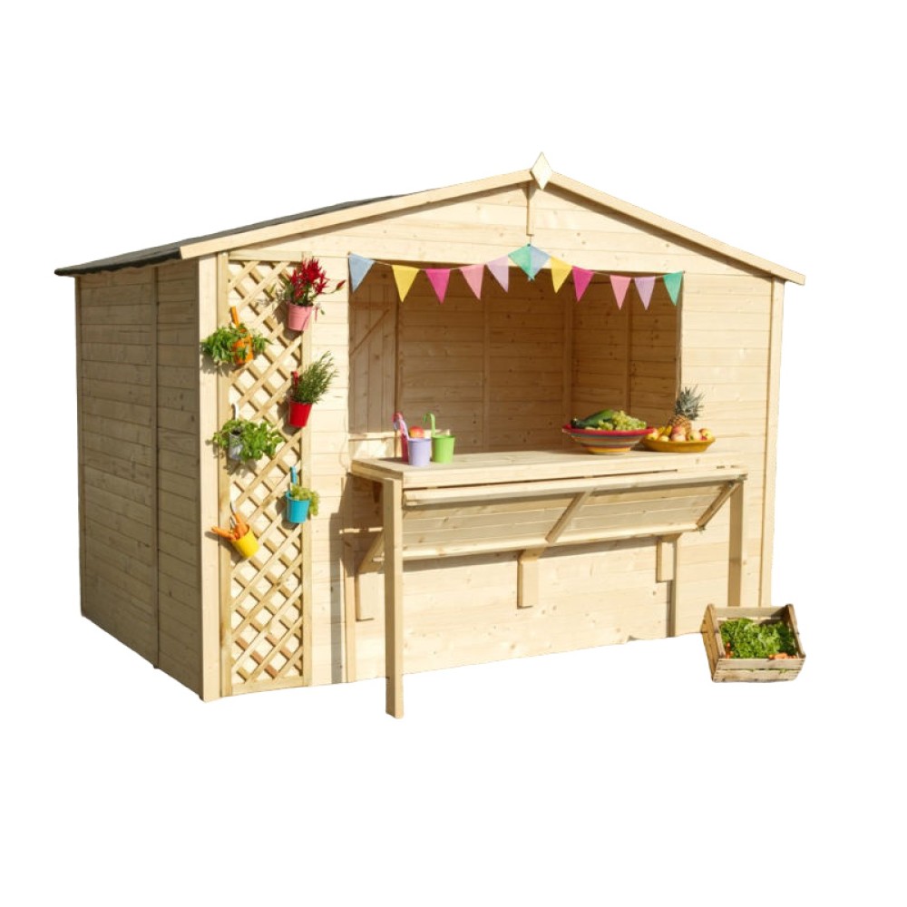 Kiosque en Bois de Sapin Brut 5 M2 Rio Losa