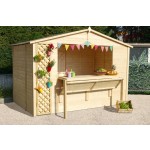 Kiosque en Bois de Sapin Brut 5 M2 Rio Losa