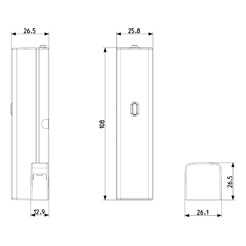 Contact magnétique IoT connecté à la batterie 03980 Vimar