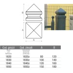 Couverture de Colonne en Forme pour Portail Base Carrée