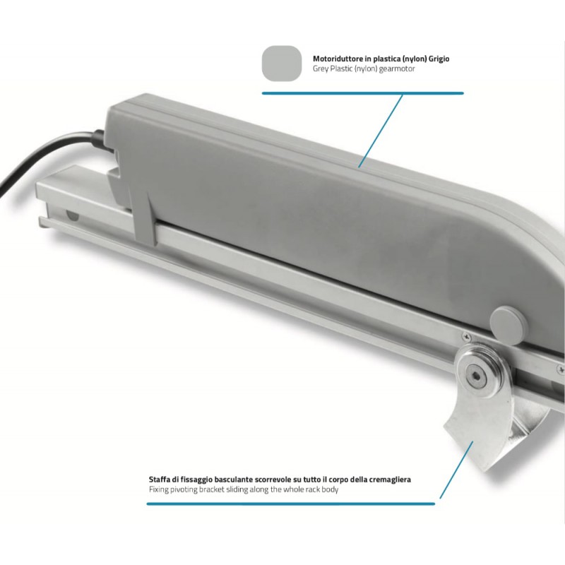 Drive Evo 0 Mingardi Actionneur à Crémaillère avec Supports