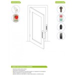 Électro-aimant Opera Gate Lock 14212R Acier Inoxydable avec Capteur