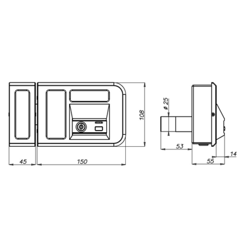 Serrure Électrique avec Bouton pour Portails et Portes Opera 28002