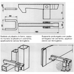 Fermacancelli Ithaca Savio acier peint avec broche et gâche