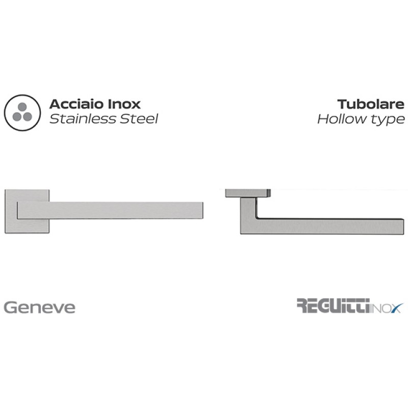 Poignée de Porte Genève 200 Reguitti Inox en Acier AISI 316L