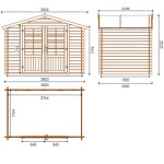 Kelly Losa Abri de Jardin en Bois 300x200 cm