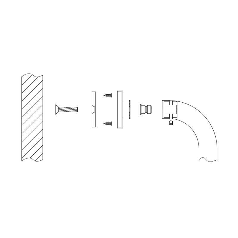 Kit de Fixation pour Poignées de Tirage Acier Inoxydable MPM