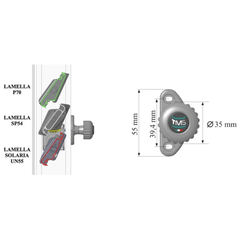 Mécanisme Ouverture Volets Pomo Europa TMS Caméra Rotative