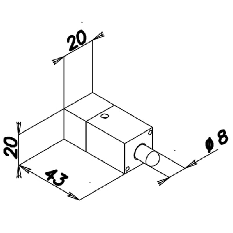 Micro Electroverrou à Encastrer 20613XS-12 Série Omnia Quadra Opera