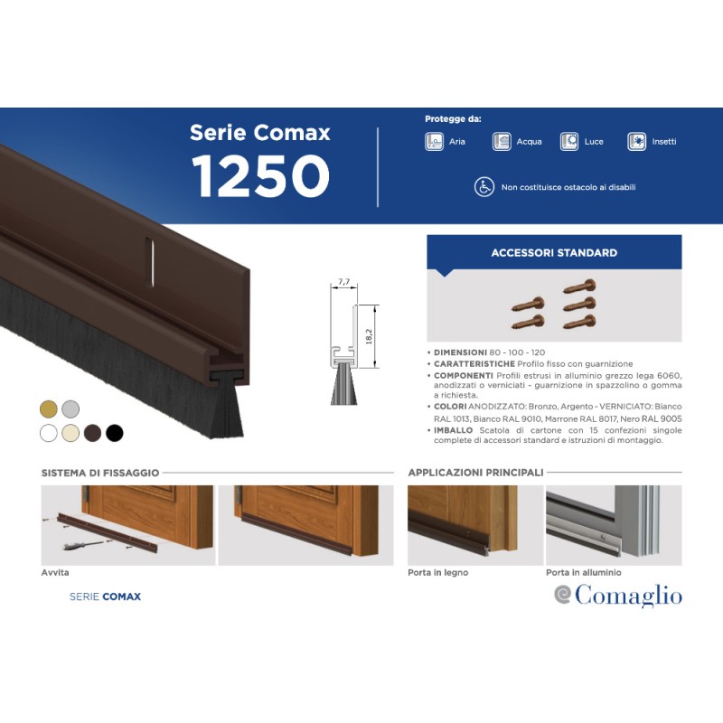 Coupe-vent Comaglio 1250 Comax Porte Fixe DIY