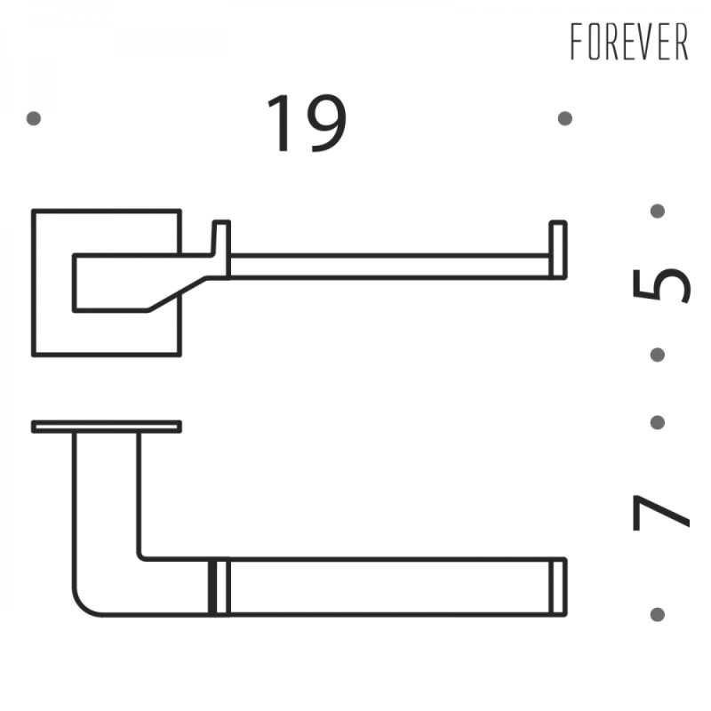 Porte-papier Toilette Moderne Colombo Design Forever B2908