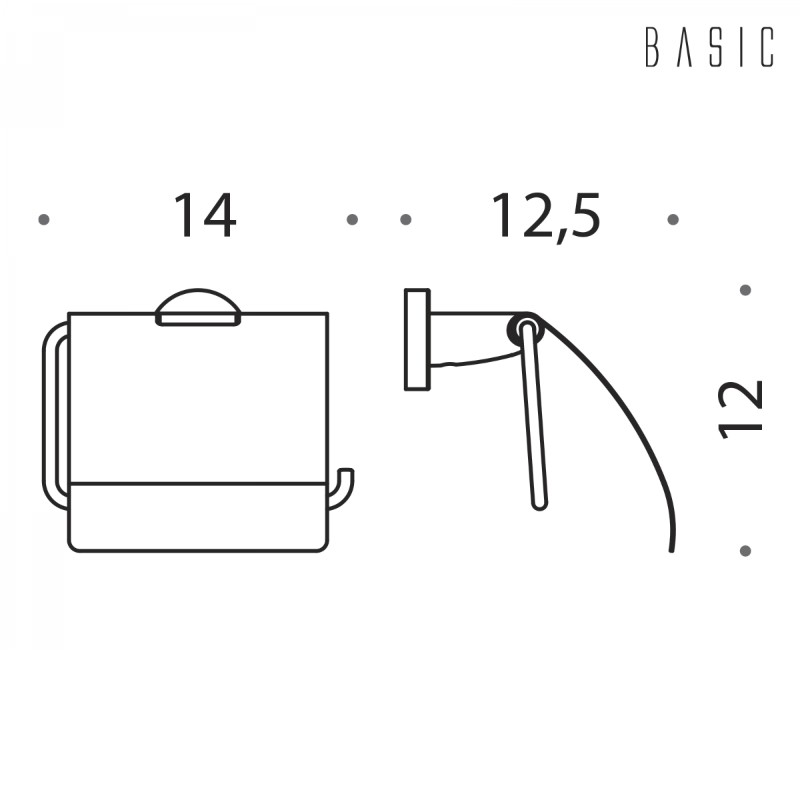 Porte-rouleau de Papier Toilette Couvert Colombo Design B2791 Basic