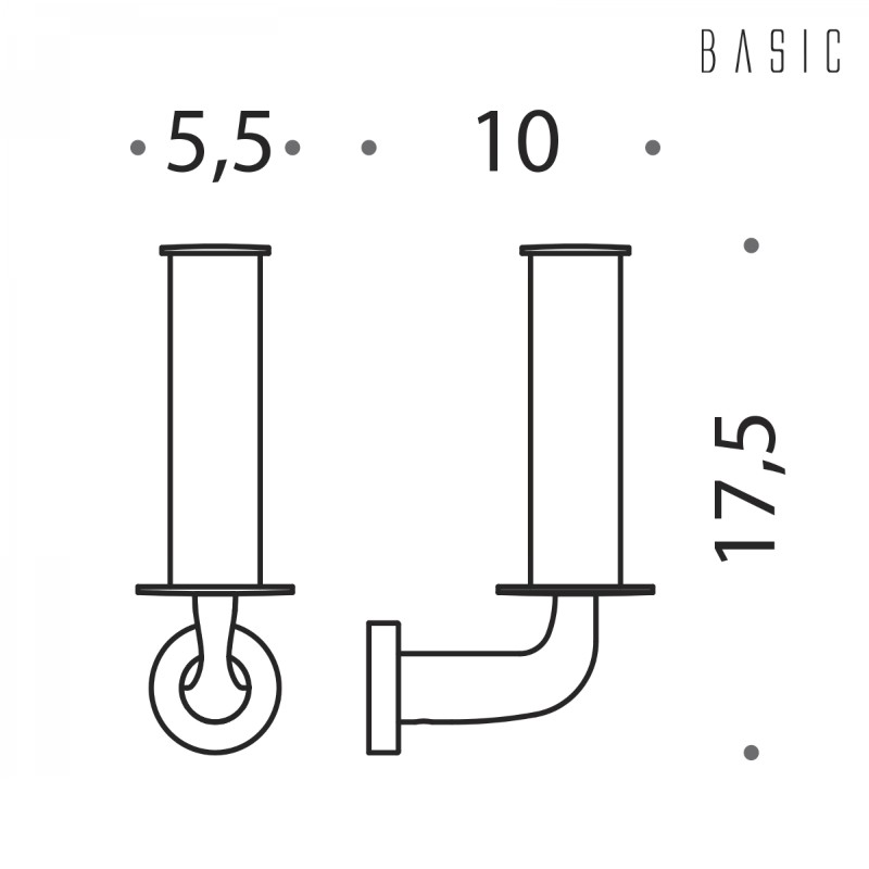 Porte-rouleau Papier Toilette Vertical Colombo Design Basic B2790