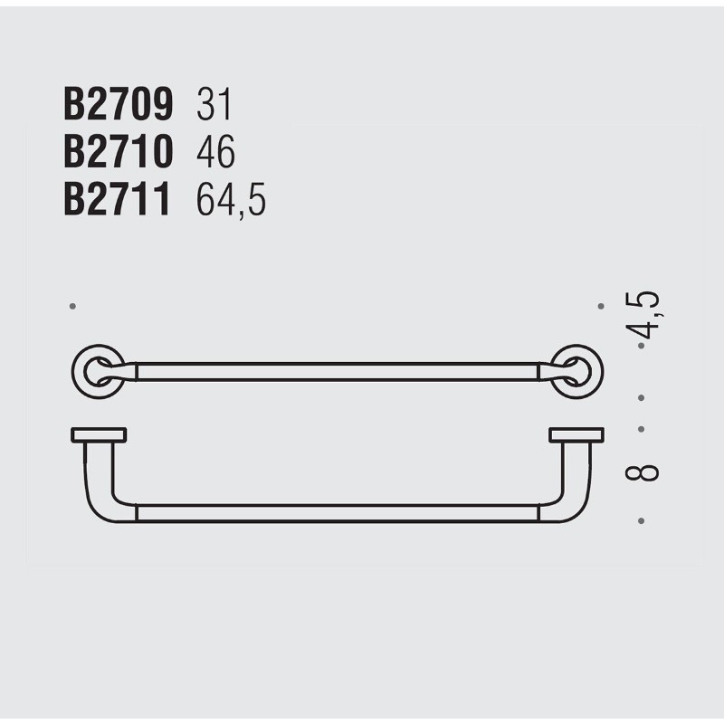 Porte-serviettes de Salle de Bain Colombo Design Basic