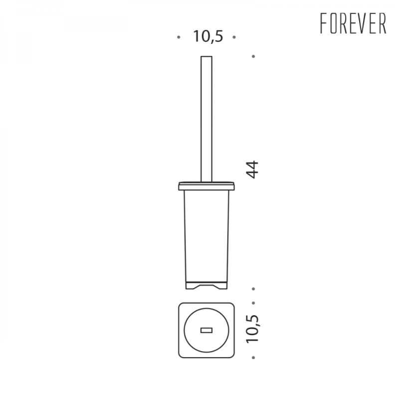 Porte-Brosse Toilette Colombo Forever Autonome ou Suspendu