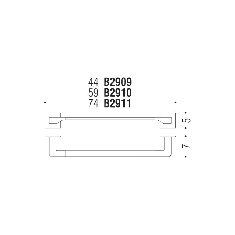 Porte-serviettes Salle Bain Colombo Design Forever Différentes Tailles