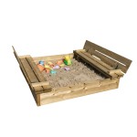 Bac à Sable pour Enfants en Bois de Pin 112x112 cm