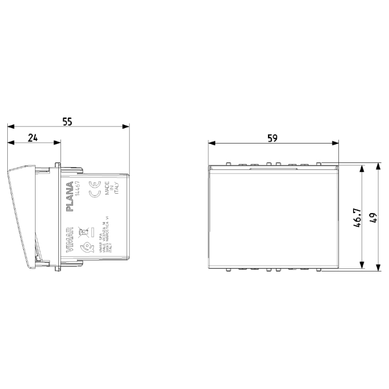 Dispositif Lecteur de Carte NFC/RFID Connecté 14467 Plana Vimar