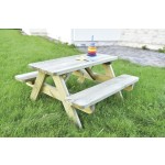 Table Pique-nique pour Enfants en Bois de Pin 90x90 cm