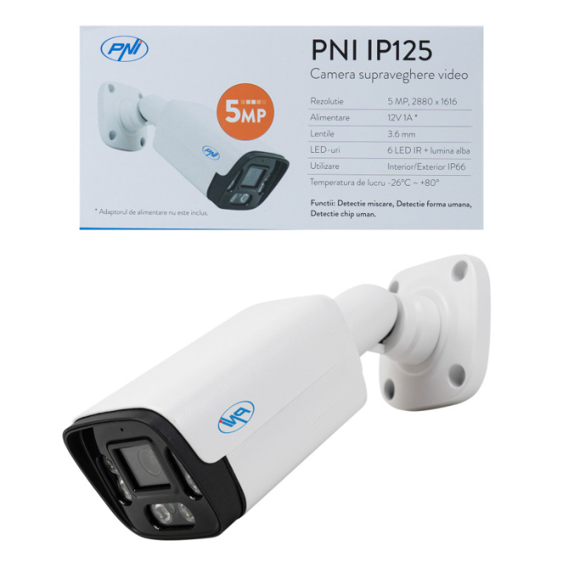 Caméra de Vidéosurveillance PNI IP125 Détection de Mouvement