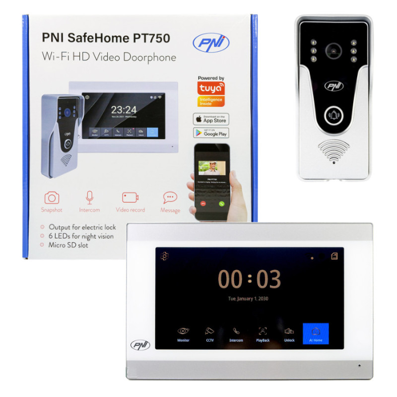 Interphone Vidéo Intelligent PNI SafeHome PT750 WiFi