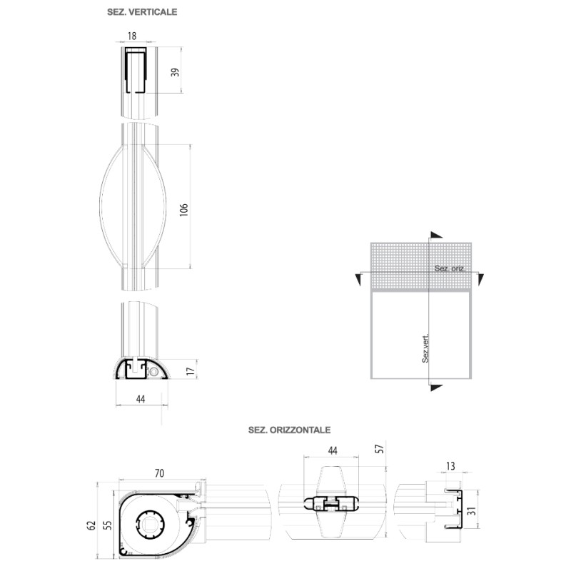 Pasini VICTORIA L50 S Moustiquaire Latérale avec Zip Anti-Punaise