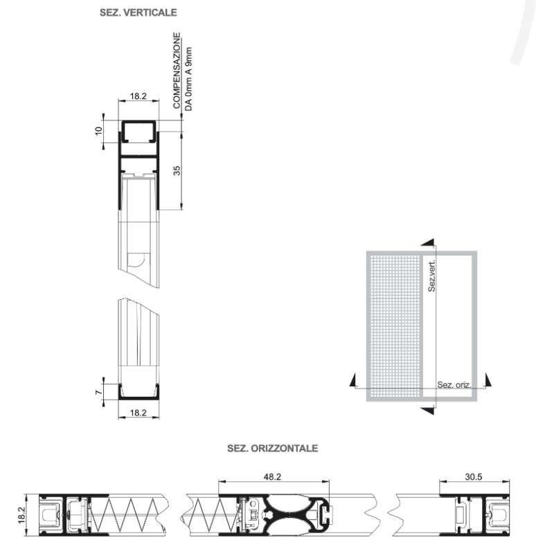 Moustiquaire Plissée Minimale Pasini MINERVA LP18